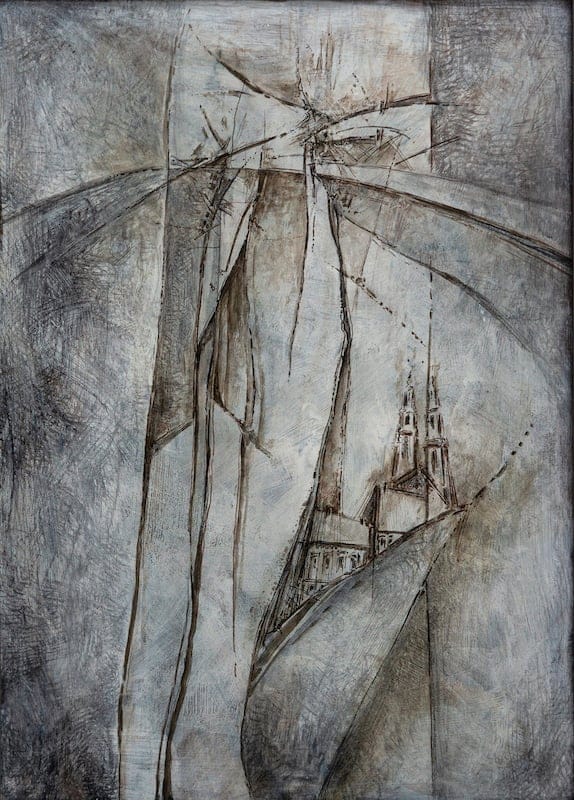 Two Souls by Andrei Dukhounikau, Mixed media on canvas