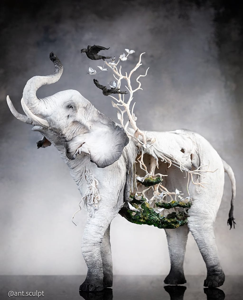 The World Without Us by Anna Togrye, Cold porcelain & polymer clay, 2021