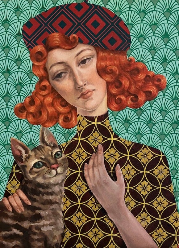 The Tale of Genji Today by Candela Cubel McBean, Mixed media on canvas