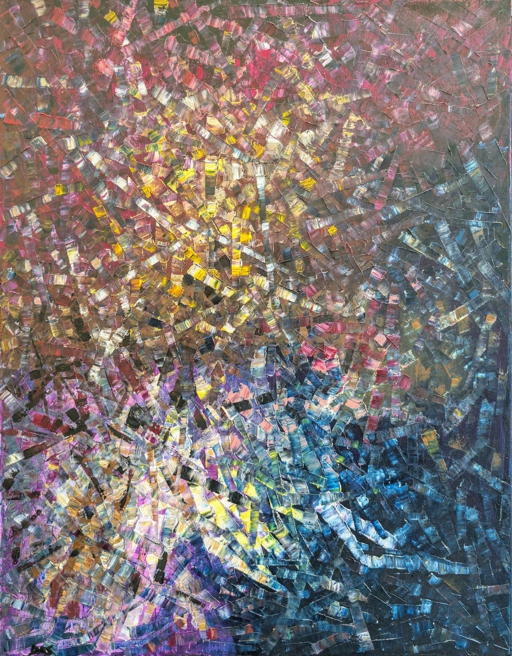 Can I Break The Pattern? by Deepa Khanna Sobti, Oil on canvas, 2022