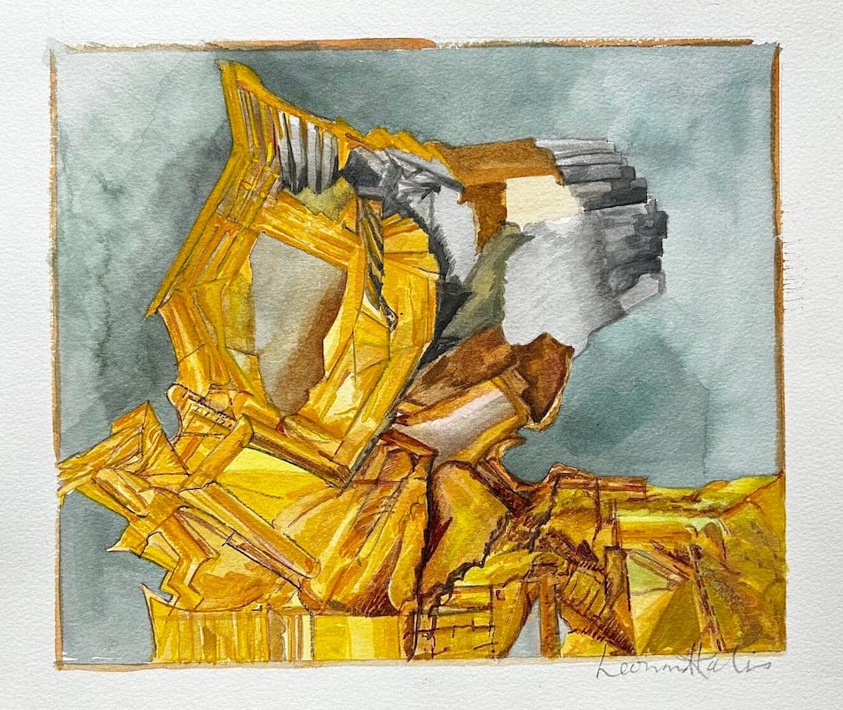 Llama by Leonard Kalis, Watercolour on paper