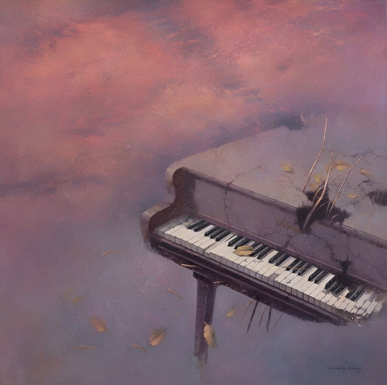 Los sonidos del viento by M. Sánchez Almendros, Oil on canvas, 2017