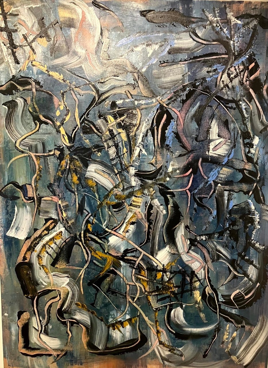 Blue Oil by Maria M. Robinson, Acrylic on canvas, 2024