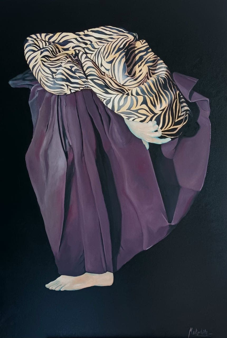 Zèbre by Méli Phély, Oil on canvas, 2024