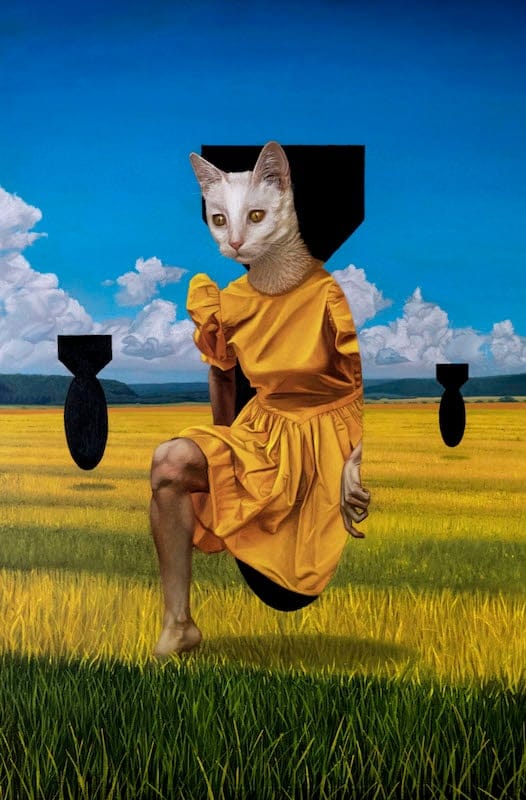 Non dire gatto se non ce l’hai nel sacco by Michele Giustolisi, Oil on canvas
