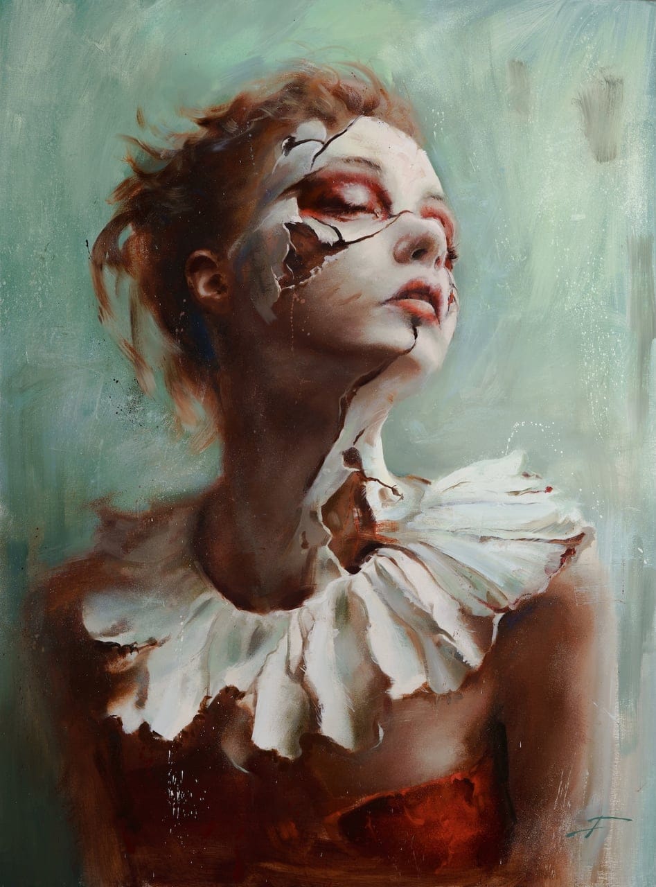 Comédie ou Tragédie by Nicolas Flomet, Oil on canvas, 2024