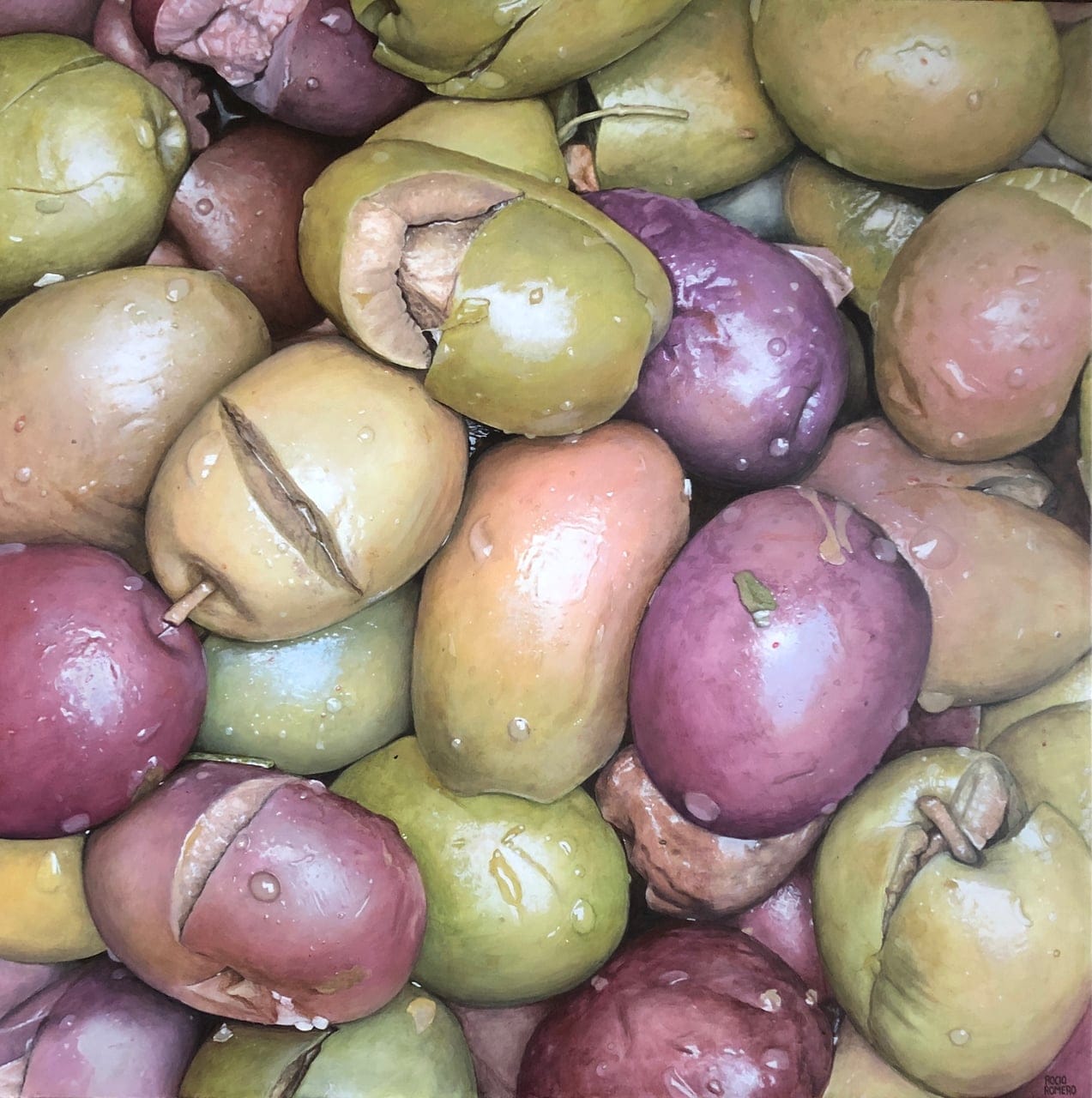 Olives by Rocío Romero, Acrylic on canvas, 2021